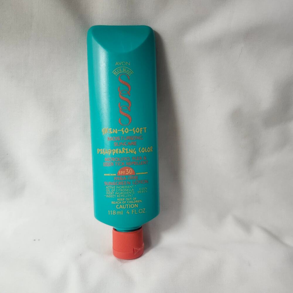 Avon Skin So Soft Mosquito Flea Tick Repellent  SPF 30 Sunscreen 4 oz Sealed D2